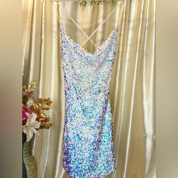 Lucy In The Sky Sequin Mini Dress, Size XS - Picture 1 of 9